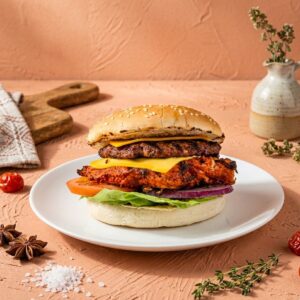 Peri Peri Combo Tikka Burger
