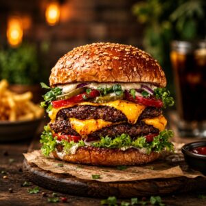 Gourmet BBQ Double Burger